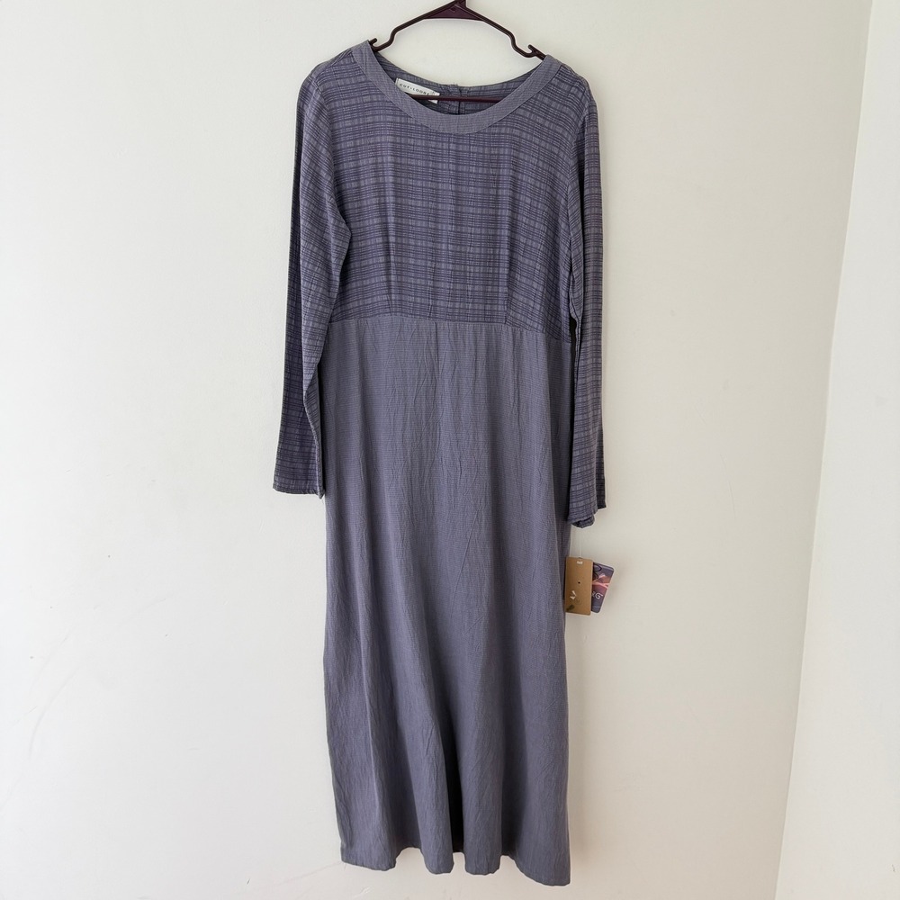 Cut Loose Bemberg Cotton Midi Dress Women M Purple Lagenlook Artsy Made USA NWT